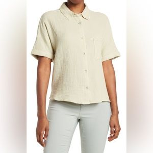 C&C California Double Gauze Camp Shirt Green Size Large